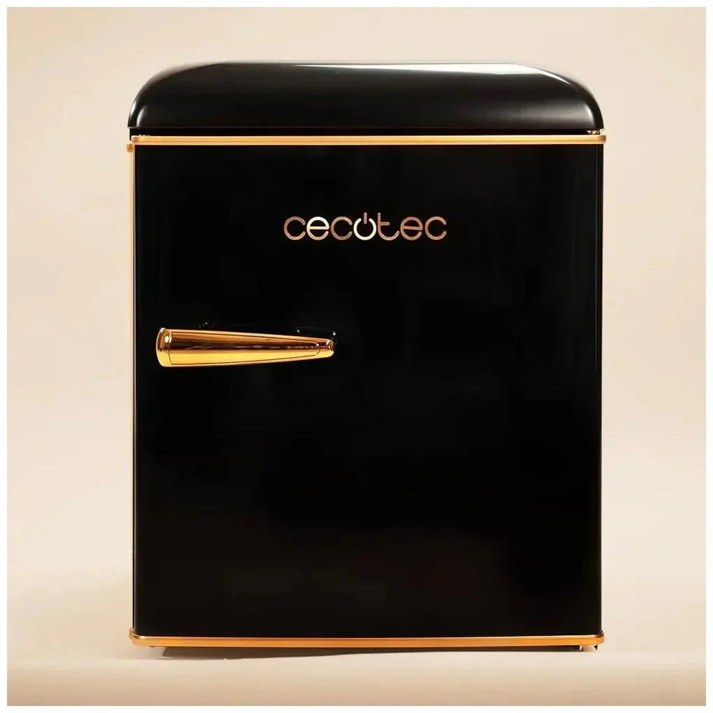 Mini Frigorífico Retro 45L Negro con Icebox y Eficiencia Energética Clase E de Cecotec
