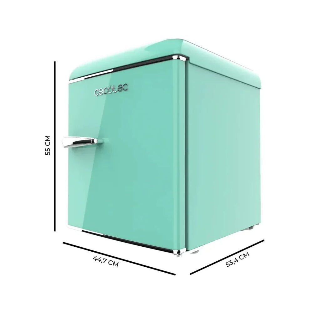 Mini Frigorífico Retro Verde 45L con Icebox y Clase Energética E de Cecotec