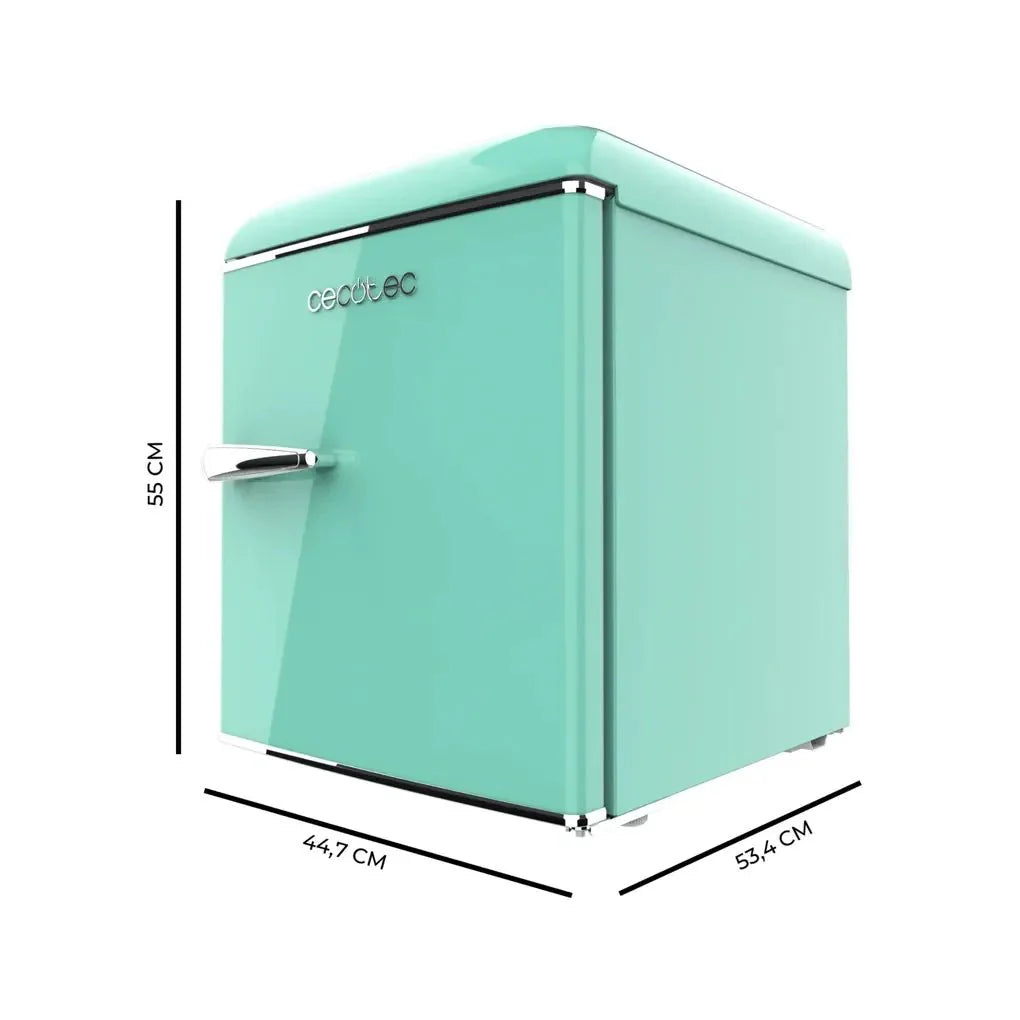 Mini Frigorífico Retro Verde 45L con Icebox y Clase Energética E de Cecotec