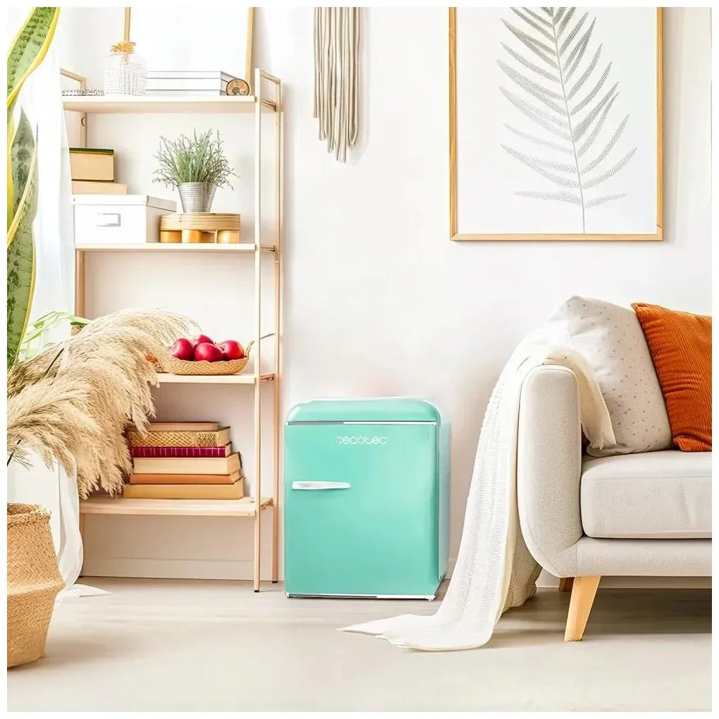 Mini Frigorífico Retro Verde 45L con Icebox y Clase Energética E de Cecotec