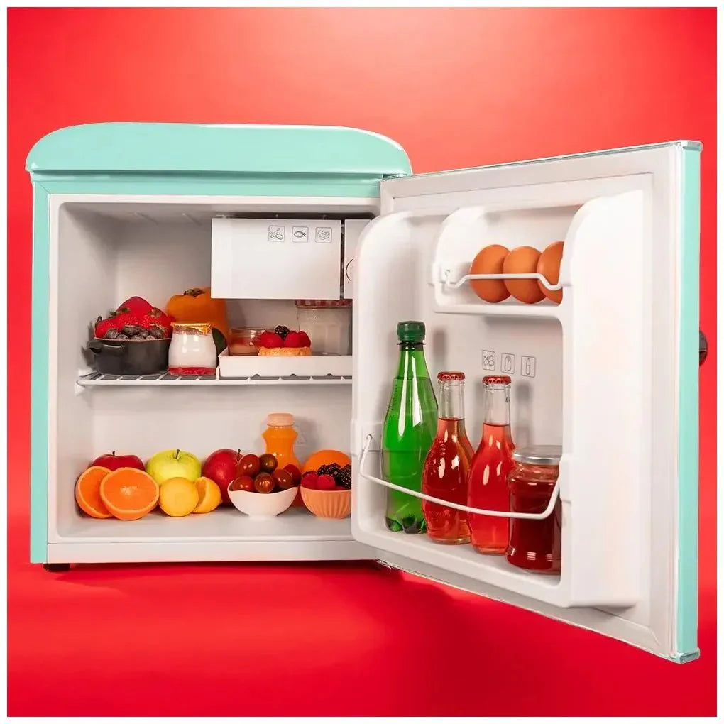Mini Frigorífico Retro Verde 45L con Icebox y Clase Energética E de Cecotec