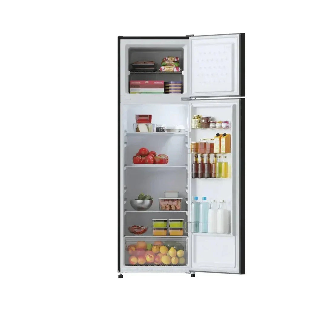 Frigorífico Negro 2 Puertas 261L con Defrost y Fast Freezing, Clase E, Puerta Reversible de Cecotec