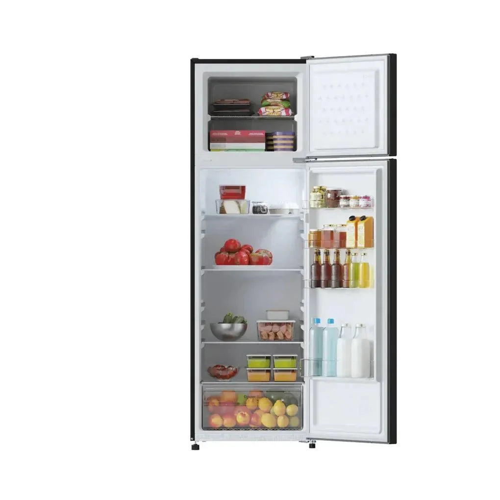 Frigorífico Negro 2 Puertas 261L con Defrost y Fast Freezing, Clase E, Puerta Reversible de Cecotec