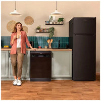 Frigorífico Negro 2 Puertas 261L con Defrost y Fast Freezing, Clase E, Puerta Reversible de Cecotec