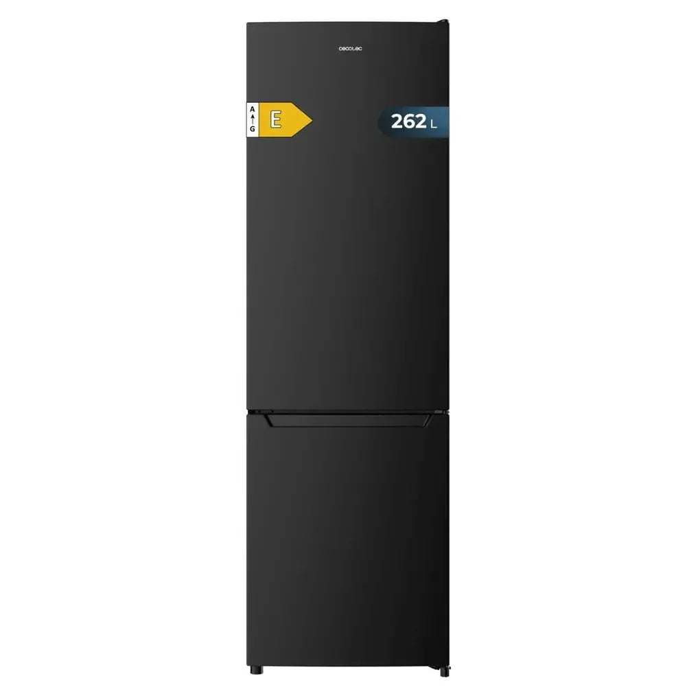 Frigorífico Combi Negro 262L con Iluminación LED y Control Electrónico Eficiente de Cecotec