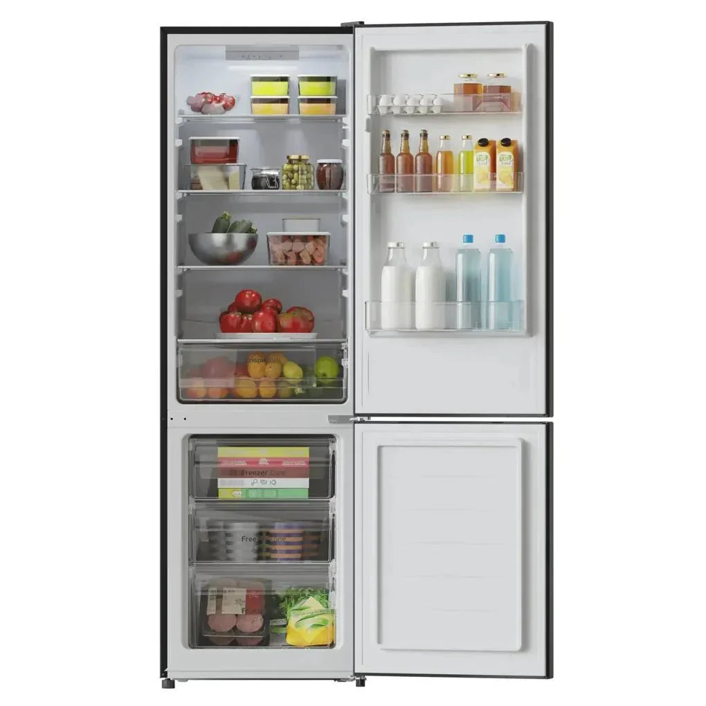 Frigorífico Combi Negro 262L con Iluminación LED y Control Electrónico Eficiente de Cecotec