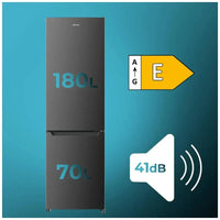 Frigorífico Combi Inox Oscuro 250L: Eficiencia Total No Frost y Multi Air Flow de Cecotec