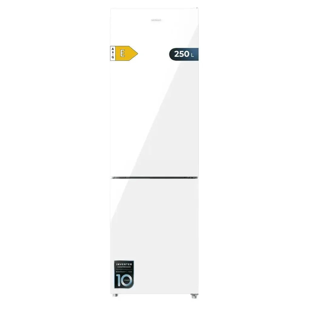 Frigorífico Combi 250L Blanco Cristal con No Frost y Multi Air Flow de Cecotec