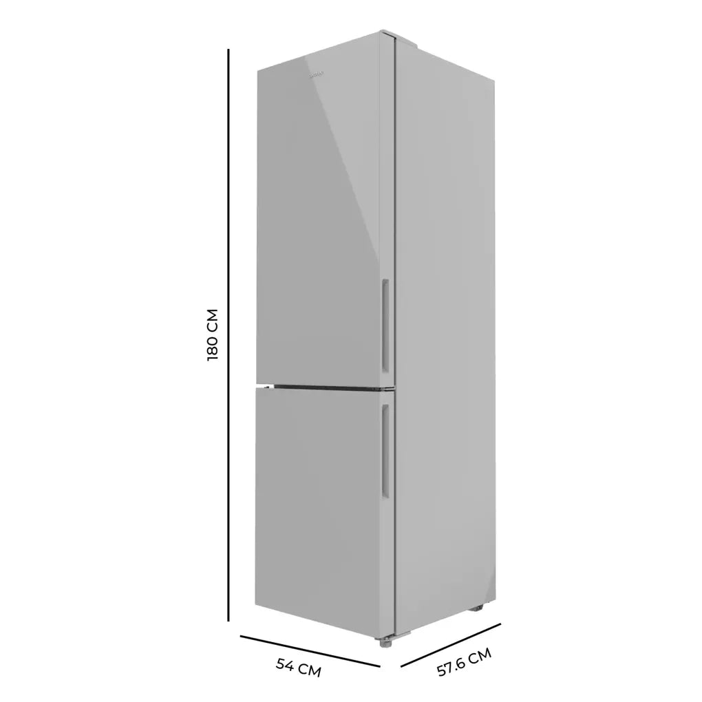 Frigorífico Combi 250L Gris con No Frost, Multi Air Flow y Clase E de Cecotec