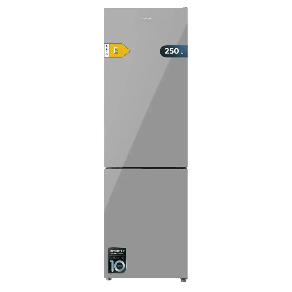 Frigorífico Combi 250L Gris con No Frost, Multi Air Flow y Clase E de Cecotec
