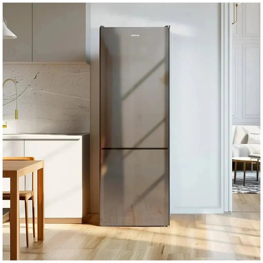 Frigorífico Combi 250L Gris con No Frost, Multi Air Flow y Clase E de Cecotec