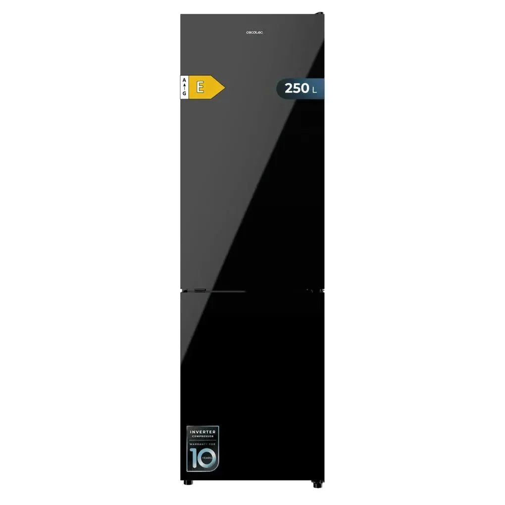 Frigorífico Combi Negro 250L No Frost, Clase E, Multi Airflow y Fast Cooling de Cecotec