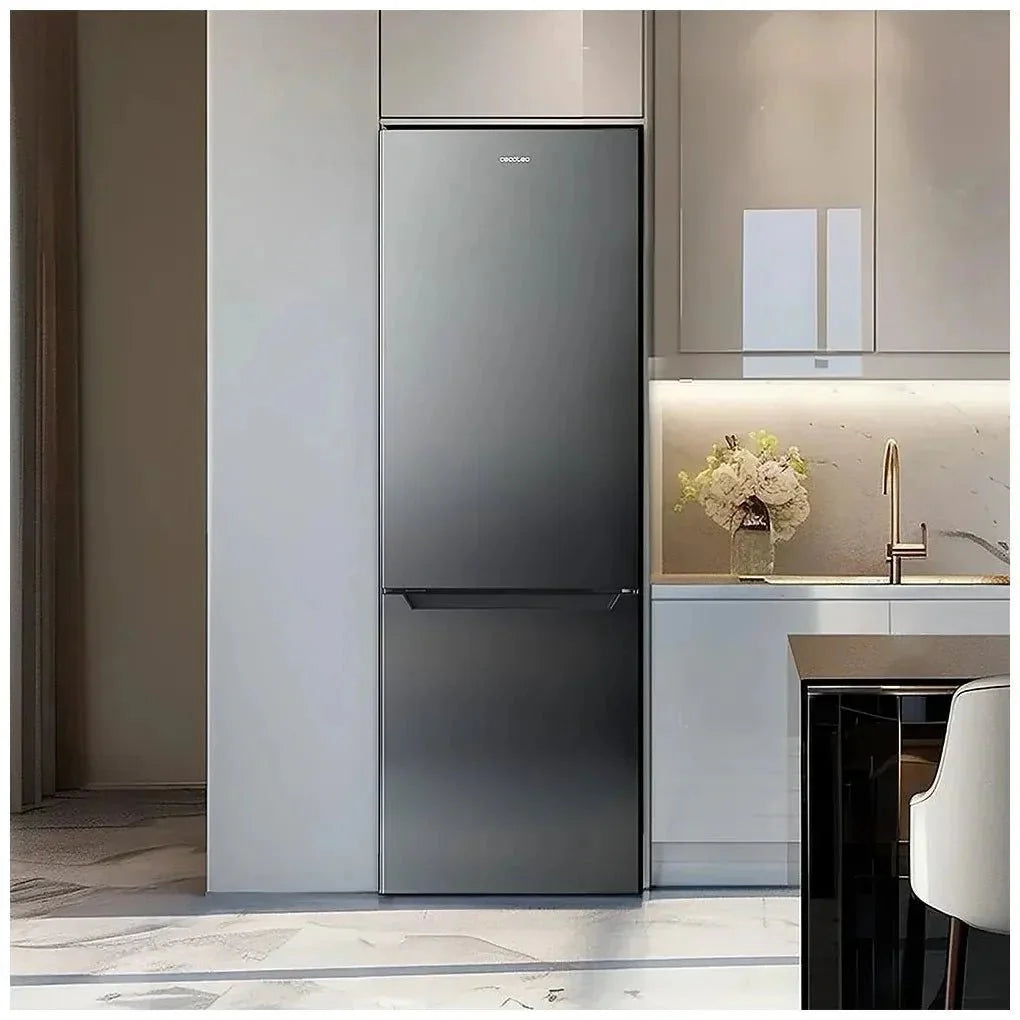 Frigorífico Combi 250L Dark Inox: Eficiencia, Estilo y Tecnología Avanzada de Cecotec