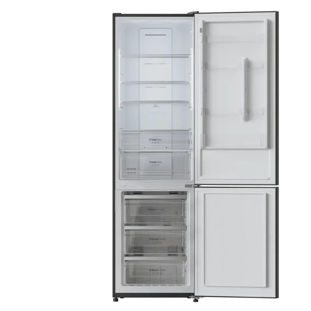 Frigorífico Combi Inox Oscuro 356L, No Frost, Clase E, 200cm, MultiAirFlow de Cecotec