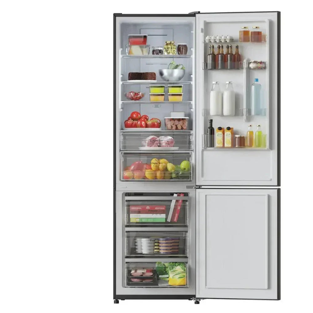 Frigorífico Combi Inox Oscuro 356L, No Frost, Clase E, 200cm, MultiAirFlow de Cecotec