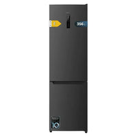 Frigorífico Combi Inox Oscuro 356L, No Frost, Clase E, 200cm, MultiAirFlow de Cecotec