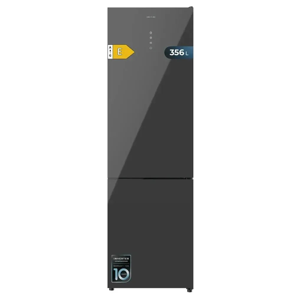 Frigorífico Combi 356L Gris Cristal con No Frost y Eficiencia Energética E de Cecotec
