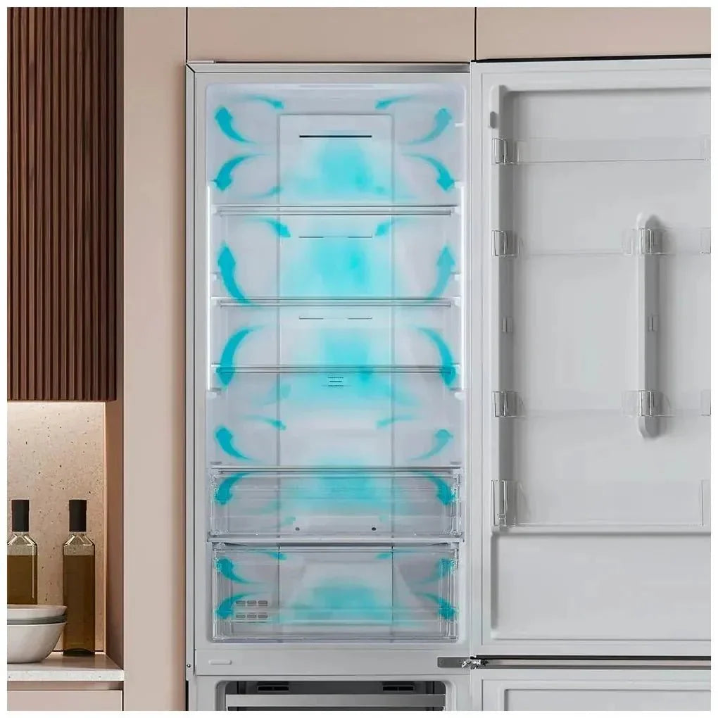 Frigorífico Combi 356L Gris Cristal con No Frost y Eficiencia Energética E de Cecotec