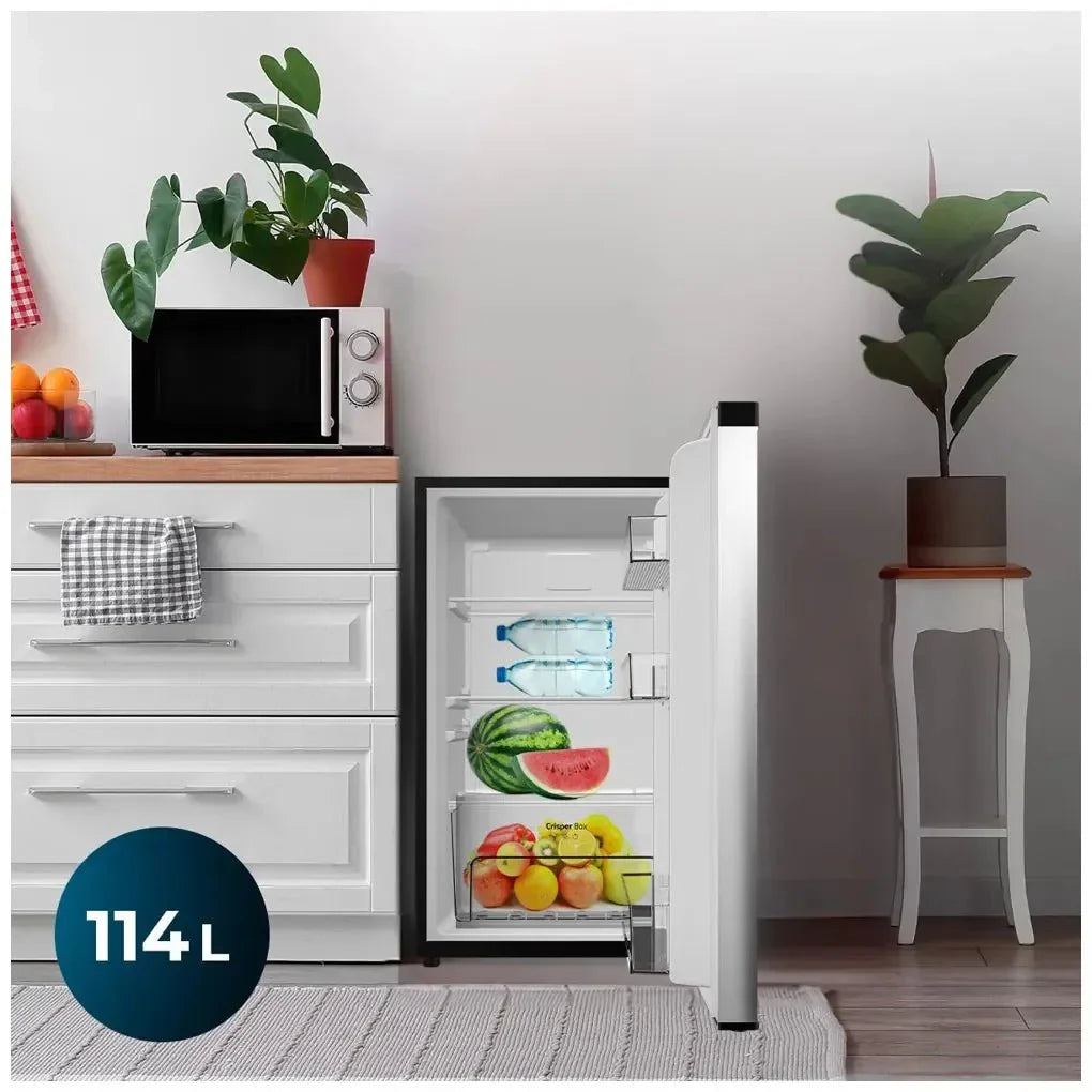 Mini Frigorífico Inox 114L: Compacto, Eficiente y con Luz LED de Cecotec