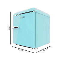 Mini Frigorífico Retro Azul 45L con Icebox y Eficiencia Energética Clase E de Cecotec