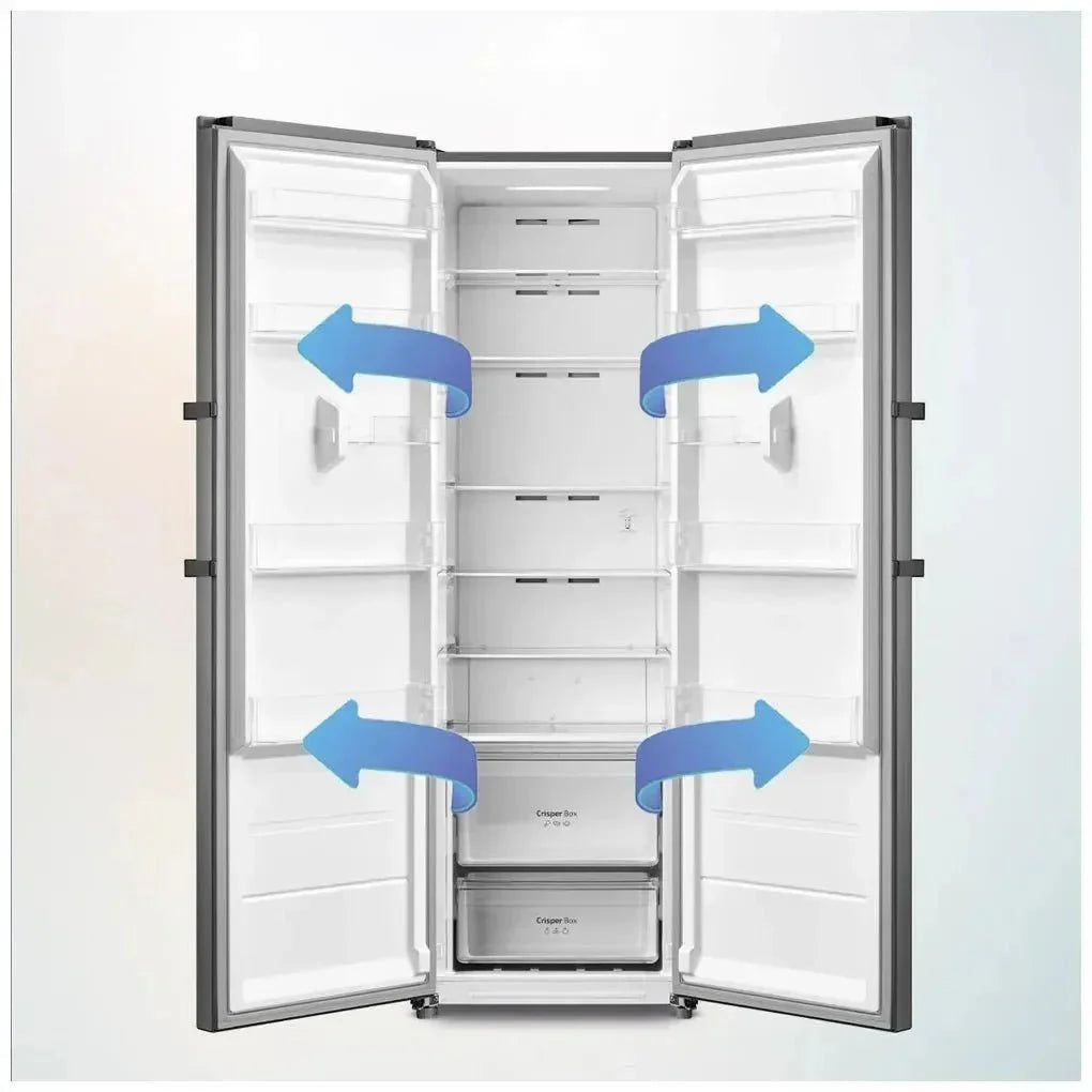 Frigorífico 360L Inoxidable con No Frost, Multi Airflow y Motor Inverter Plus de Cecotec