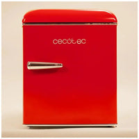 Mini Frigorífico Retro 45L Rojo con Icebox y Eficiencia Energética Clase E de Cecotec