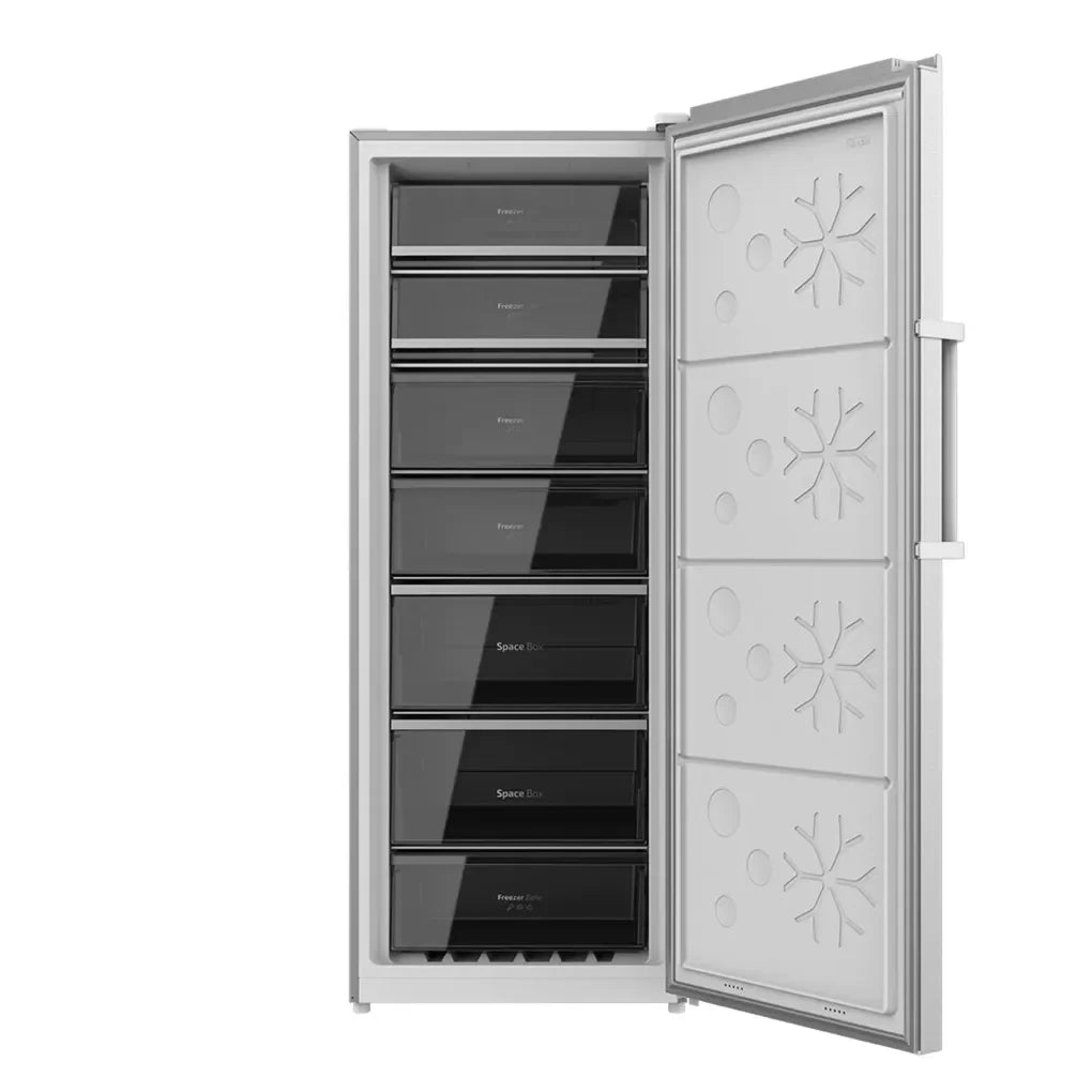 Congelador Vertical Inox 380L con Motor Inverter y Función Dual No Frost de Cecotec