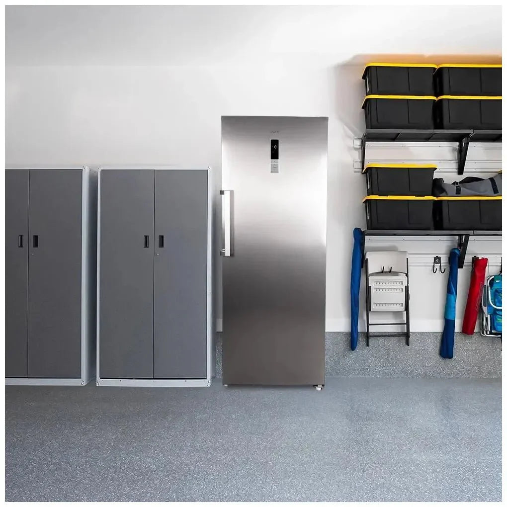 Congelador Vertical Inox 380L con Motor Inverter y Función Dual No Frost de Cecotec