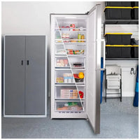 Congelador Vertical Inox 380L con Motor Inverter y Función Dual No Frost de Cecotec