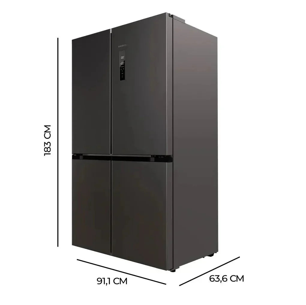 Frigorífico 4 Puertas 490L con Inverter Plus y NoFrost para Máxima Eficiencia de Cecotec
