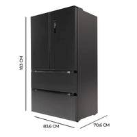 Frigorífico 4 Puertas Inoxidable con Gran Capacidad y Tecnología Avanzada de Cecotec