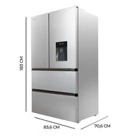 Frigorífico 4 Puertas Inox con Gran Capacidad y Tecnología Avanzada de Cecotec