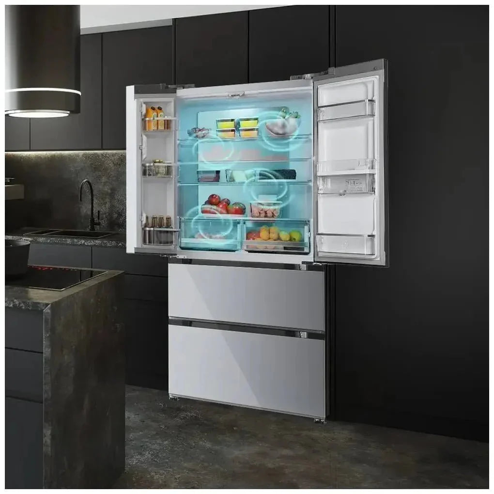 Frigorífico 4 Puertas Inox con Gran Capacidad y Tecnología Avanzada de Cecotec