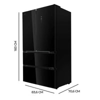 Frigorífico 4 Puertas Bolero FD 510 Glass E: Eficiencia y Estilo en tu Cocina de Cecotec