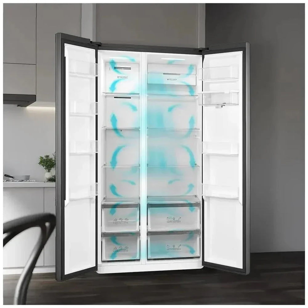 Frigorífico Americano 592L Dark E con No Frost y Dispensador de Agua de Cecotec