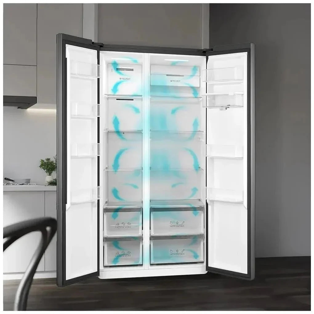 Frigorífico Americano 592L Dark E con No Frost y Dispensador de Agua de Cecotec