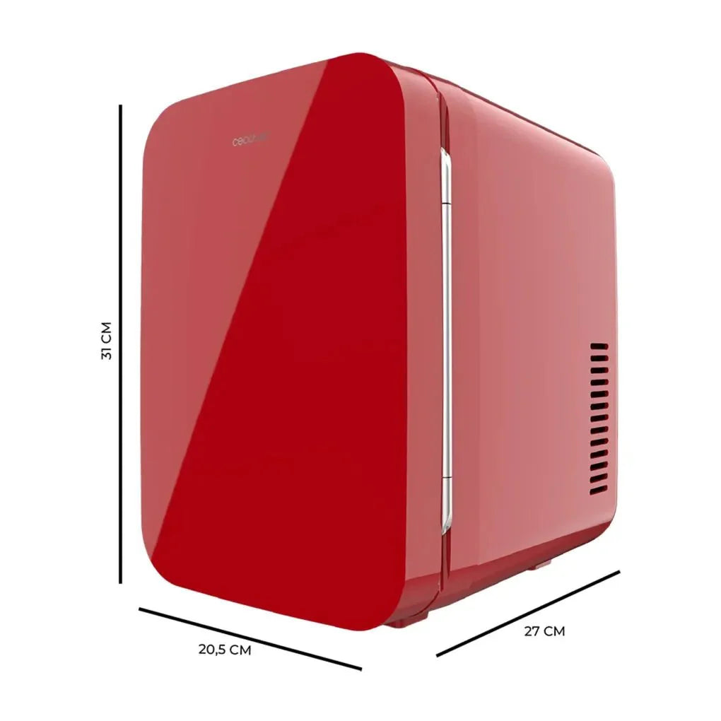 Mini Frigorífico Portátil 6L Rojo: Enfriamiento y Calentamiento para Viajes de Cecotec
