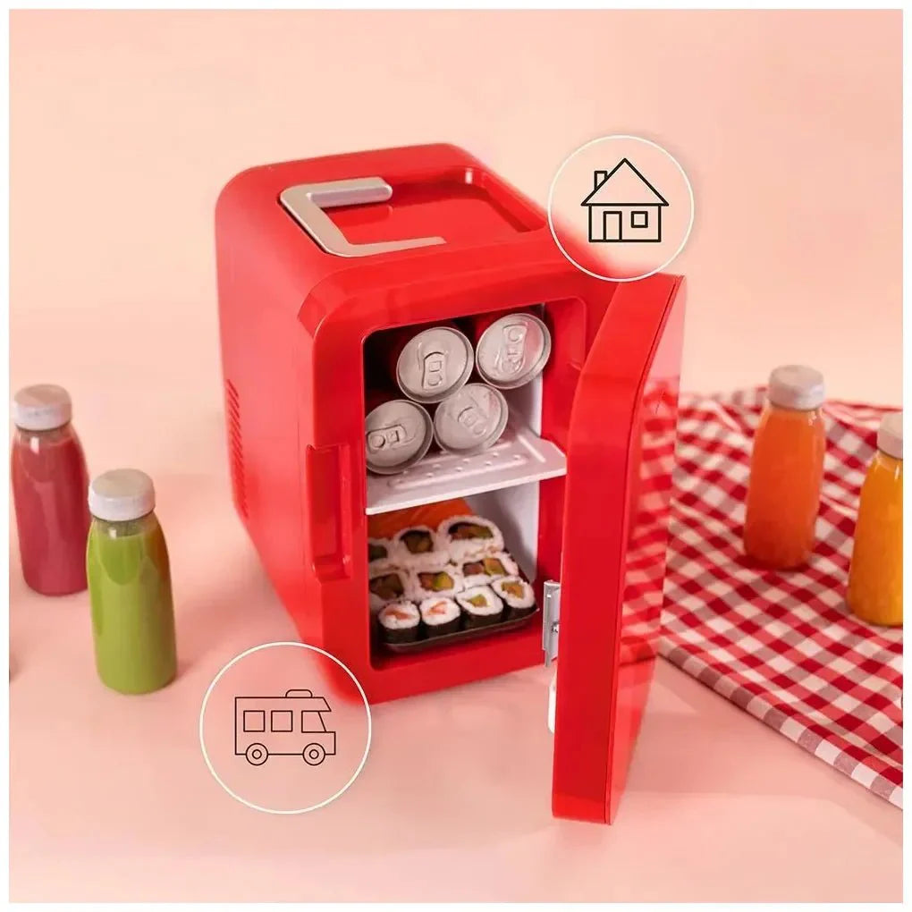 Mini Frigorífico Portátil 6L Rojo: Enfriamiento y Calentamiento para Viajes de Cecotec