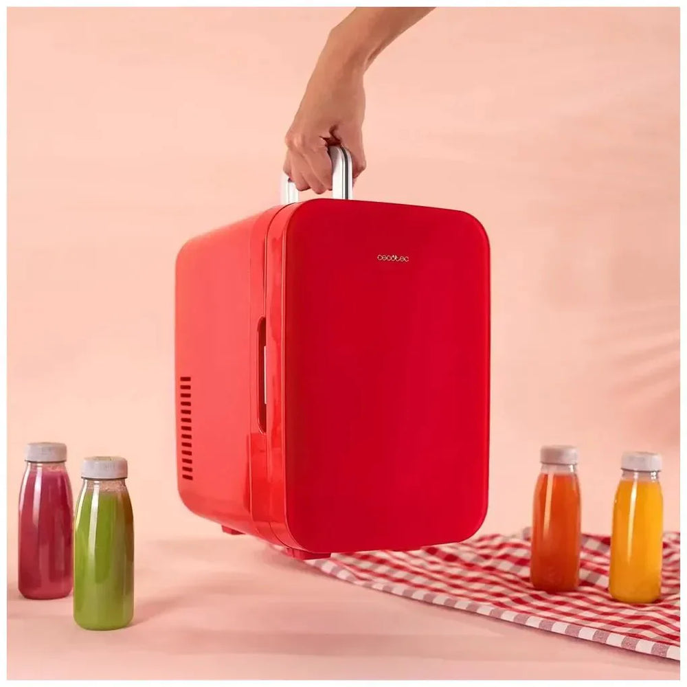 Mini Frigorífico Portátil 6L Rojo: Enfriamiento y Calentamiento para Viajes de Cecotec