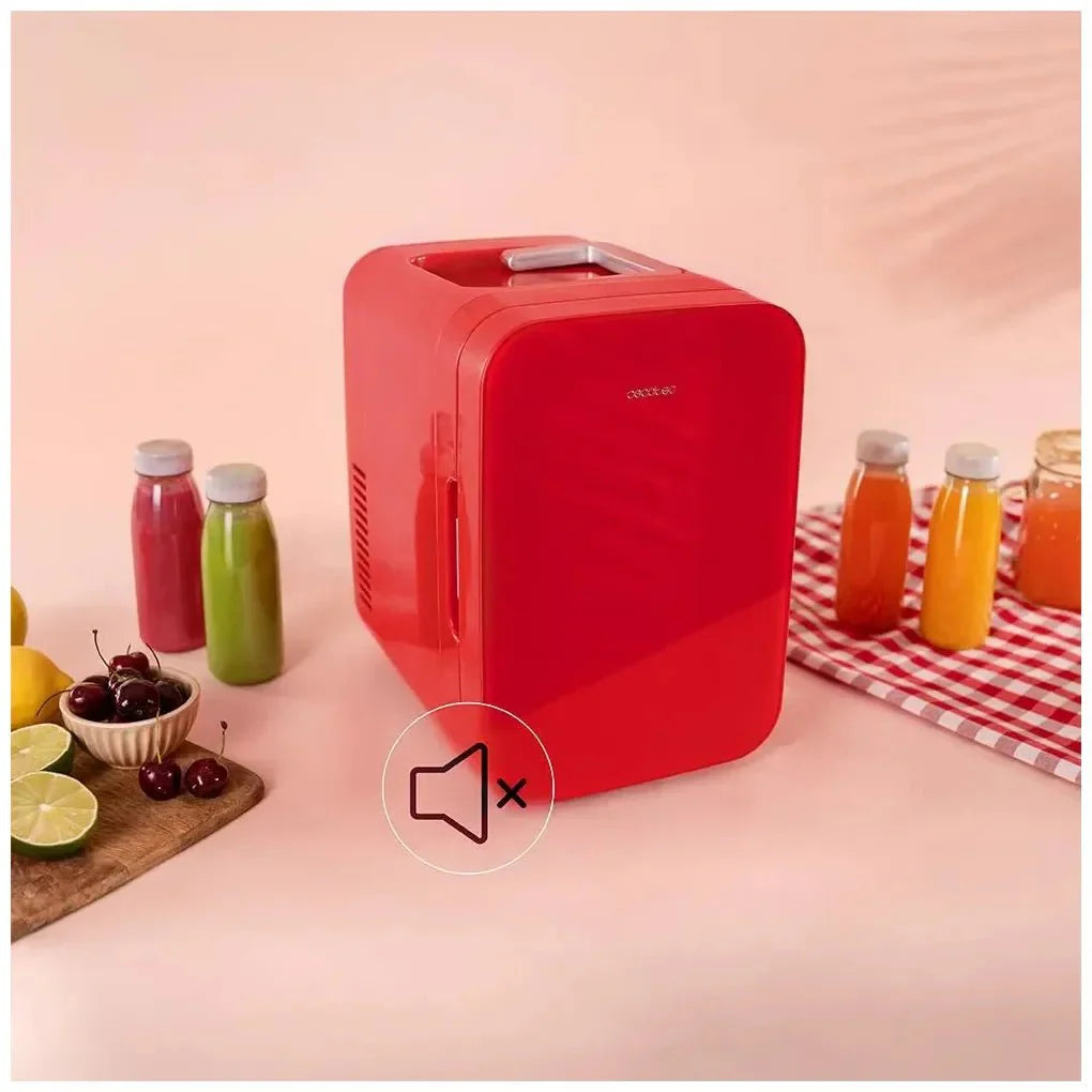 Mini Frigorífico Portátil 6L Rojo: Enfriamiento y Calentamiento para Viajes de Cecotec