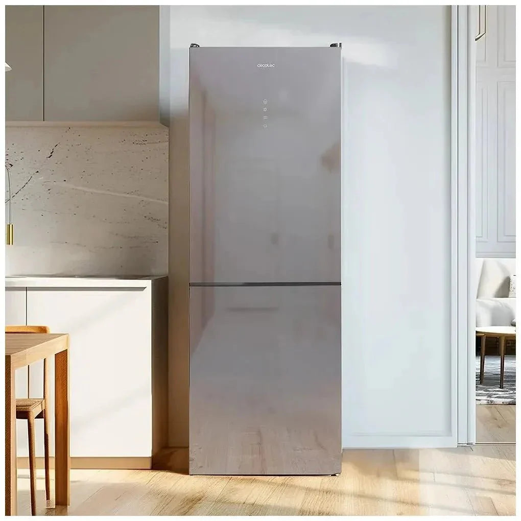 Frigorífico Combi 322L Gris con No Frost, Inverter y Ahorro Energético de Cecotec