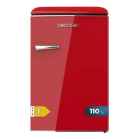Mini Frigorífico Retro 110L Rojo con Icebox y Luz Interior, Clase E de Cecotec