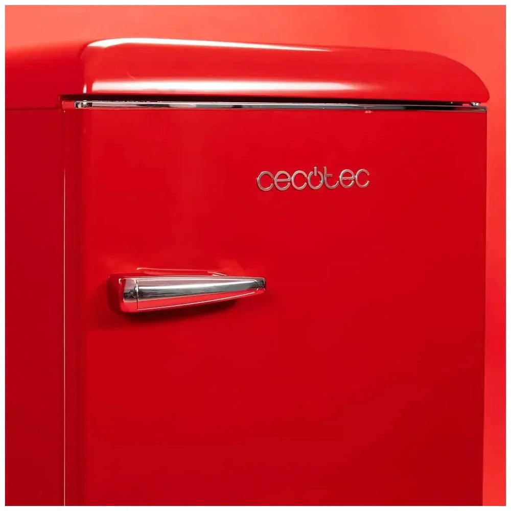 Mini Frigorífico Retro 110L Rojo con Icebox y Luz Interior, Clase E de Cecotec