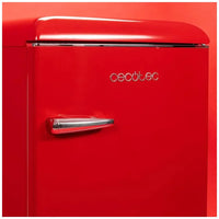 Mini Frigorífico Retro 110L Rojo con Icebox y Luz Interior, Clase E de Cecotec