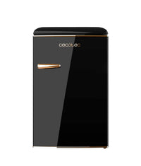 Mini Frigorífico Retro 110L Negro con Icebox y Luz Interior, Clase E de Cecotec