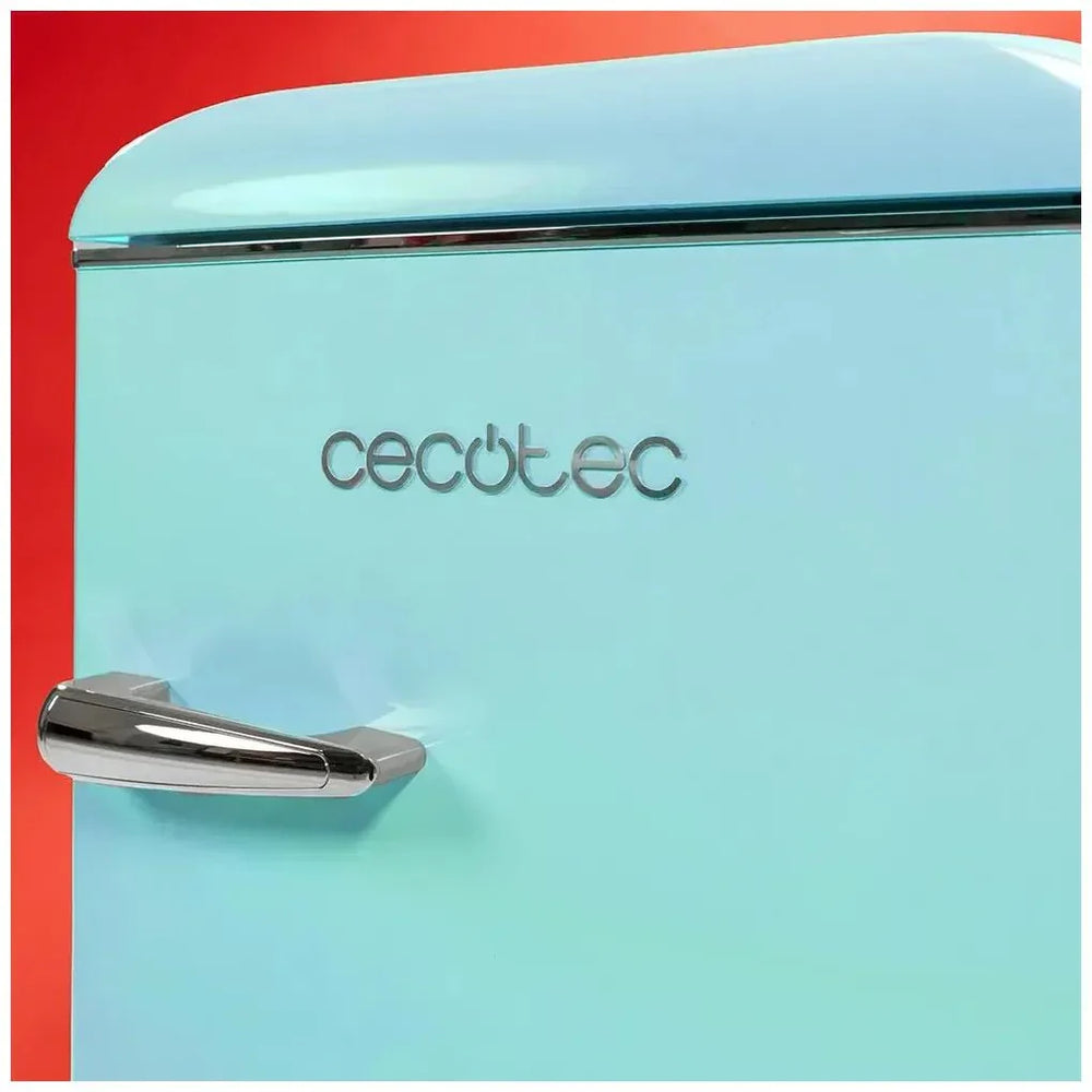 Mini Frigorífico Retro 110L Azul con ICEBOX, Clase E y Luz Interior de Cecotec