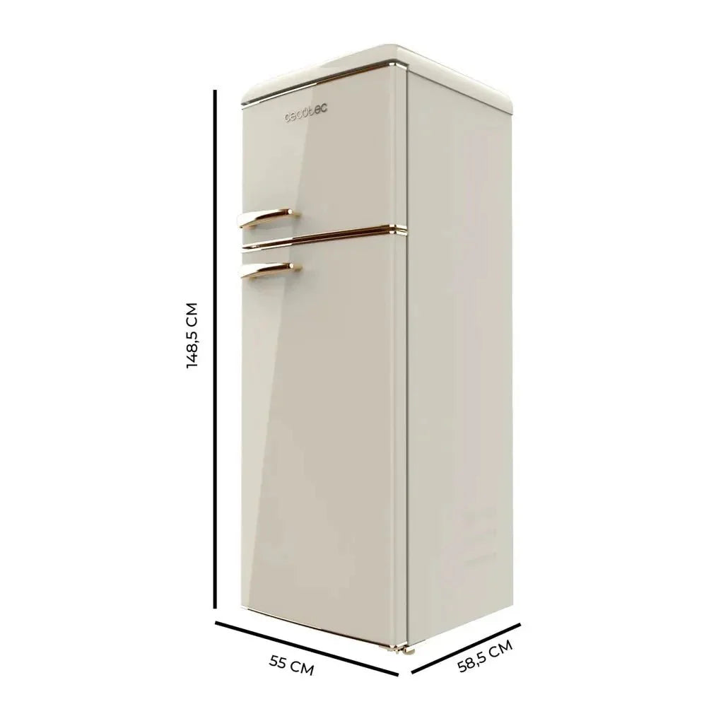 Frigorífico Retro 215L Beige E: Estilo, Eficiencia y Elegancia en tu Cocina de Cecotec
