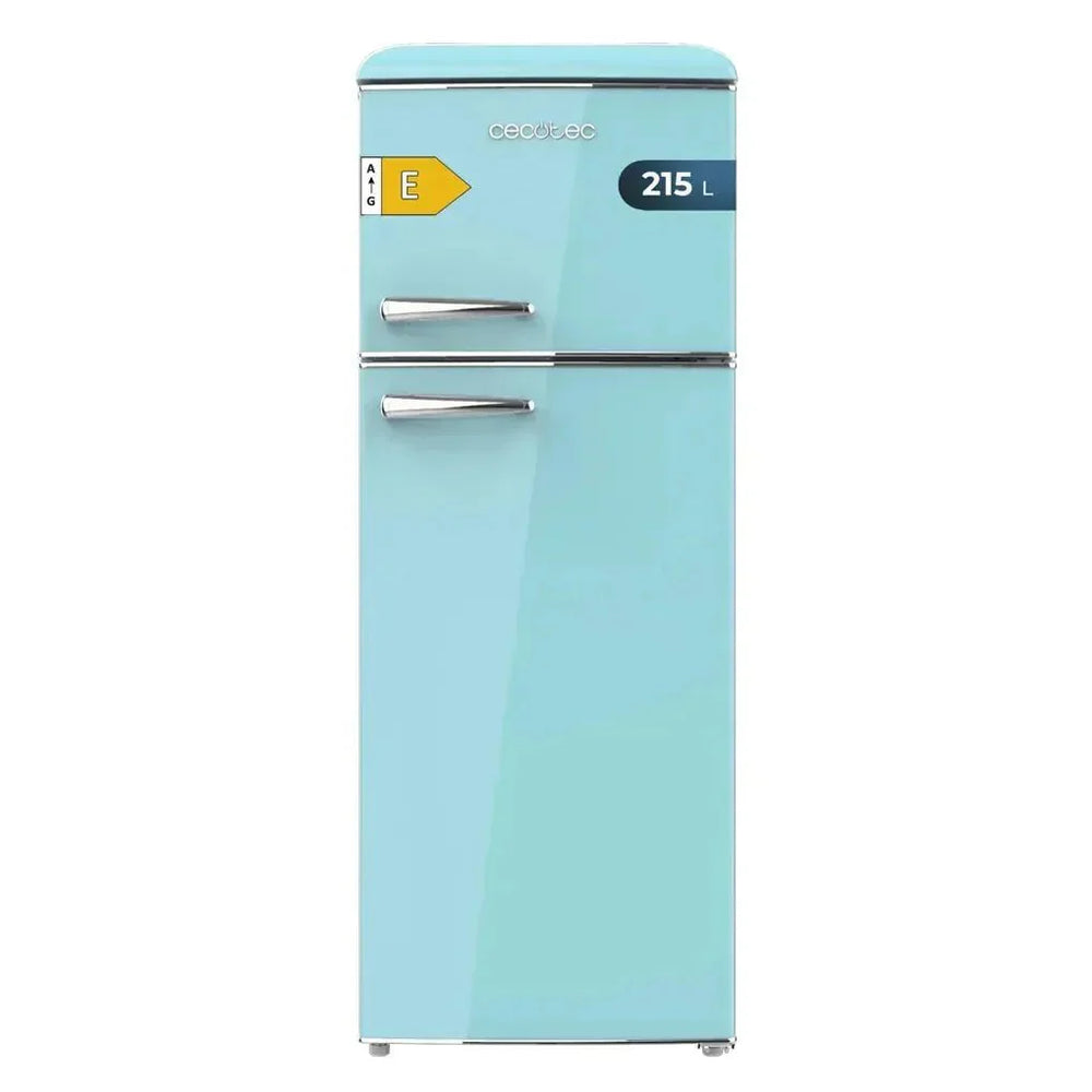 Frigorífico Retro 215L Azul con Ahorro Energético y Control de Temperatura de Cecotec