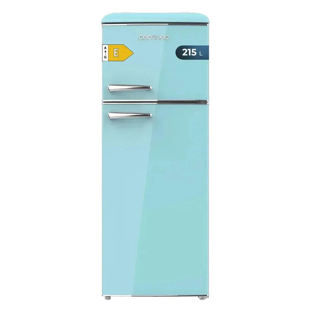 Frigorífico Retro 215L Azul con Ahorro Energético y Control de Temperatura de Cecotec