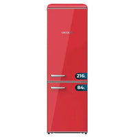 Frigorífico Retro 300L Rojo con Eficiencia Energética y Diseño Elegante de Cecotec